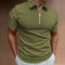 Short Sleeve Zip Polo Shirt for Men