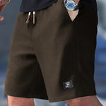 Ribbed Knit Relaxed Fit Shorts for Men