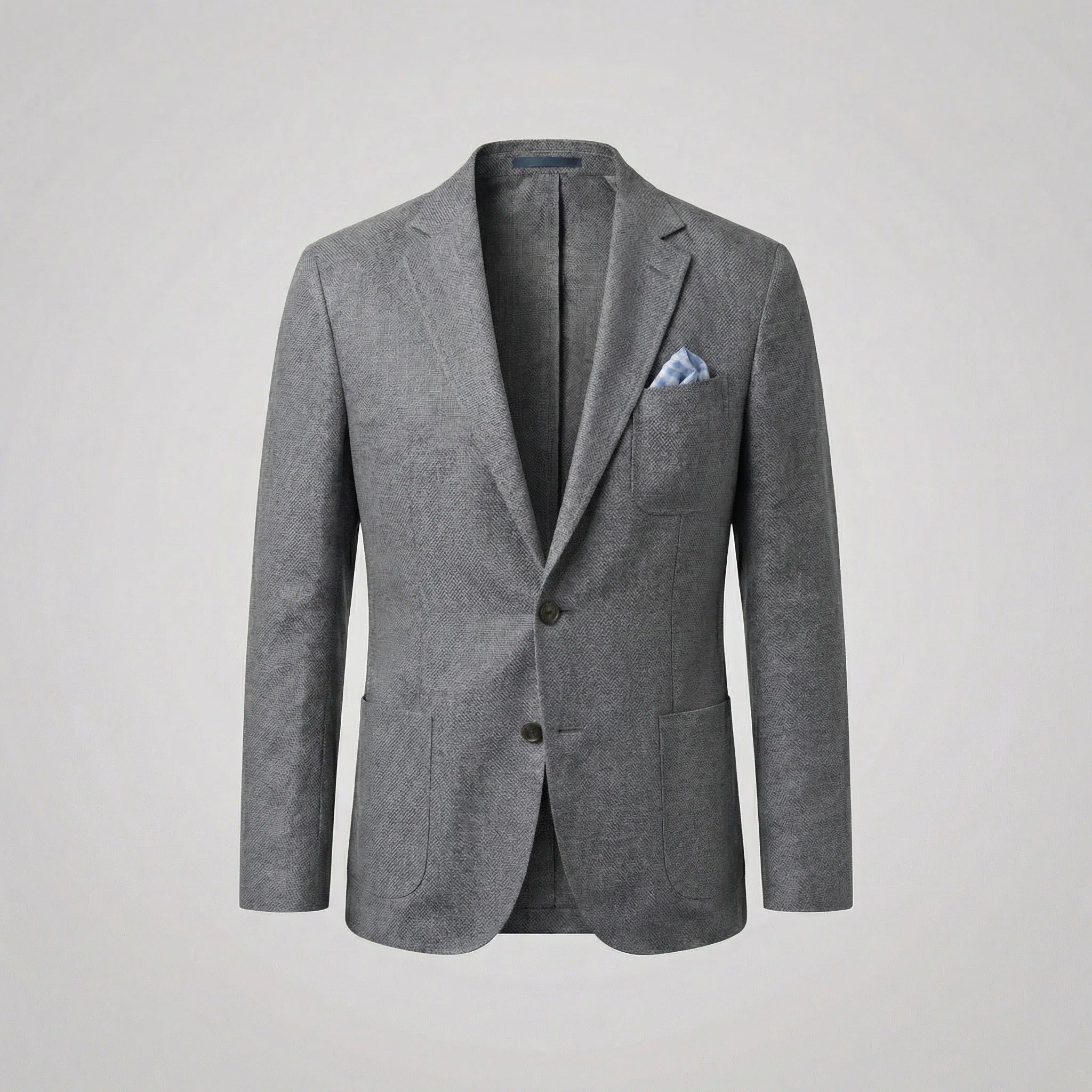 Linen Single-Breasted Blazer for Men