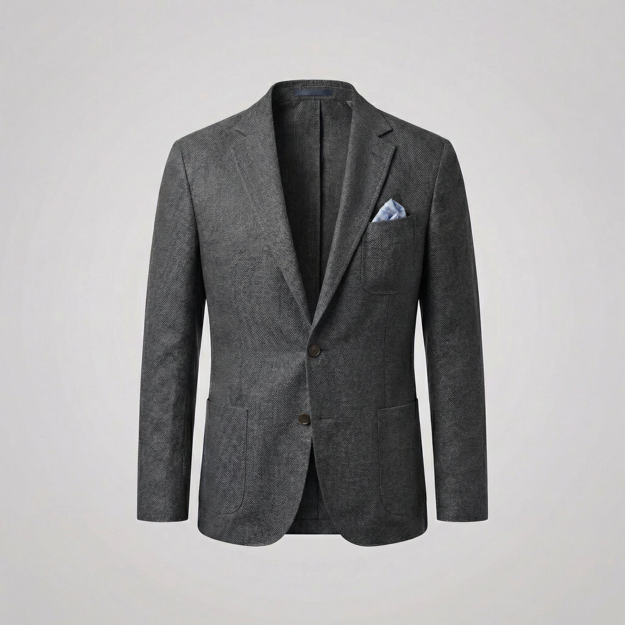 Linen Single-Breasted Blazer for Men