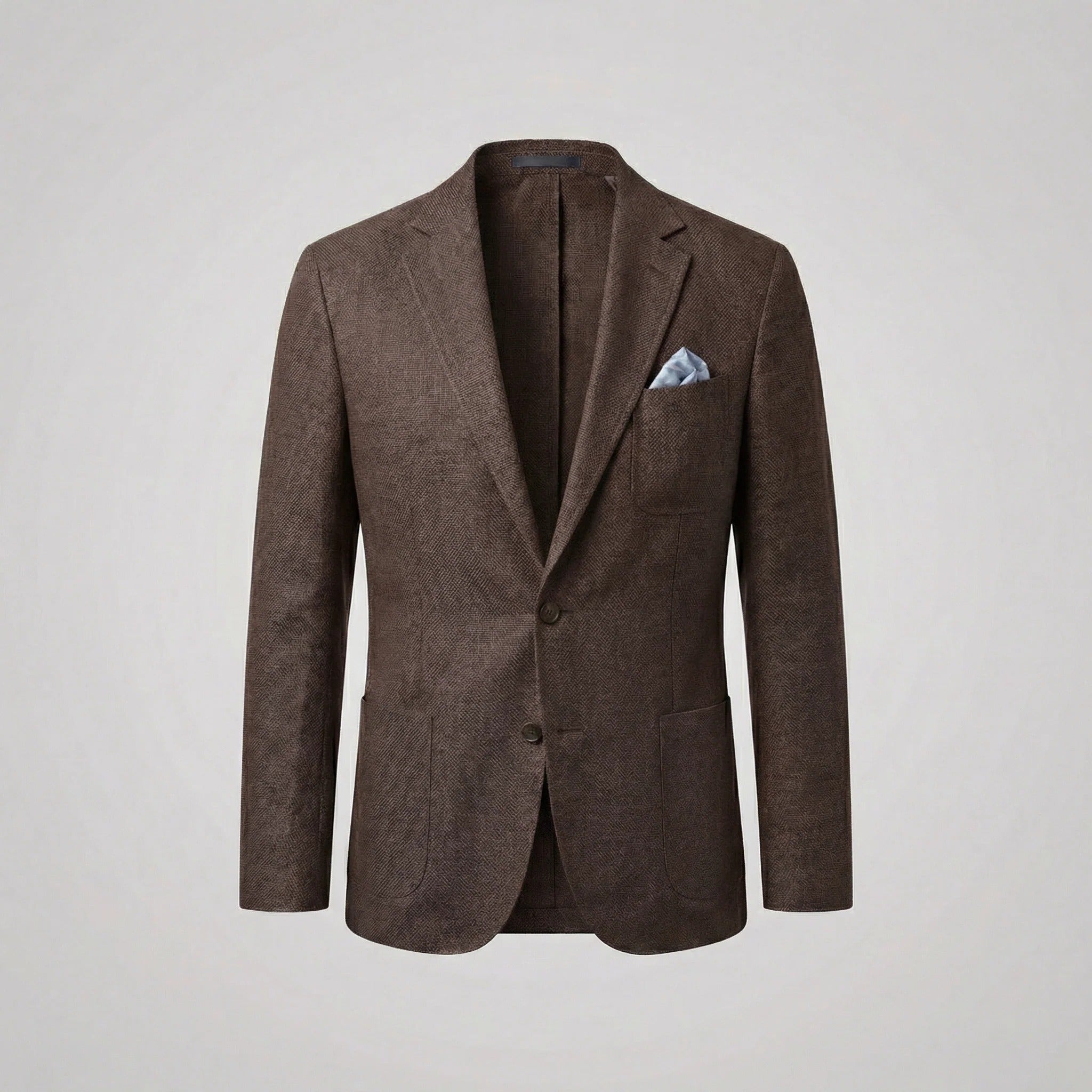 Linen Single-Breasted Blazer for Men