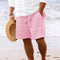 Pinstriped Elastic Waist Shorts for Men