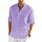 Linen Henley Shirt for Men