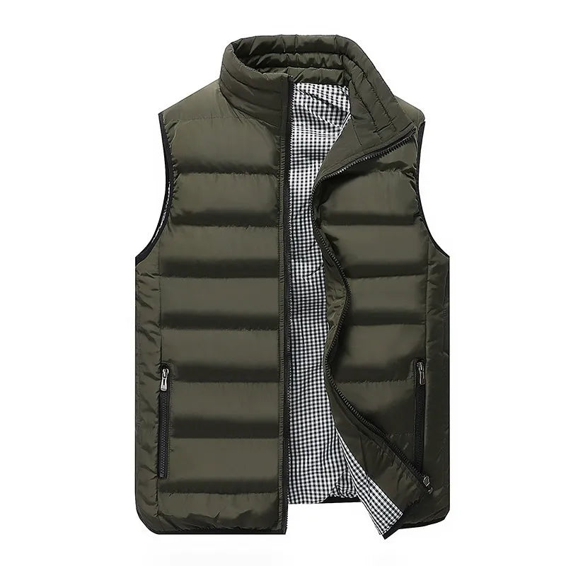 Quilted Zip-Up Gilet for Men