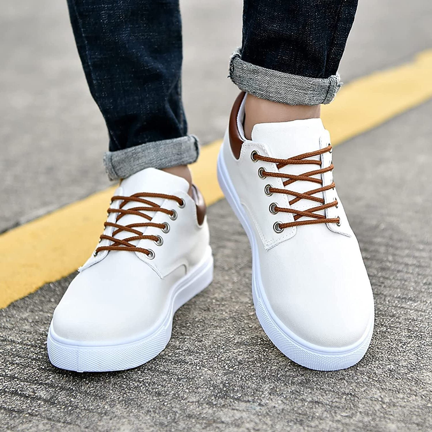 Lace-Up Canvas Trainers for Men - View 6