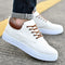 Lace-Up Canvas Trainers for Men - White