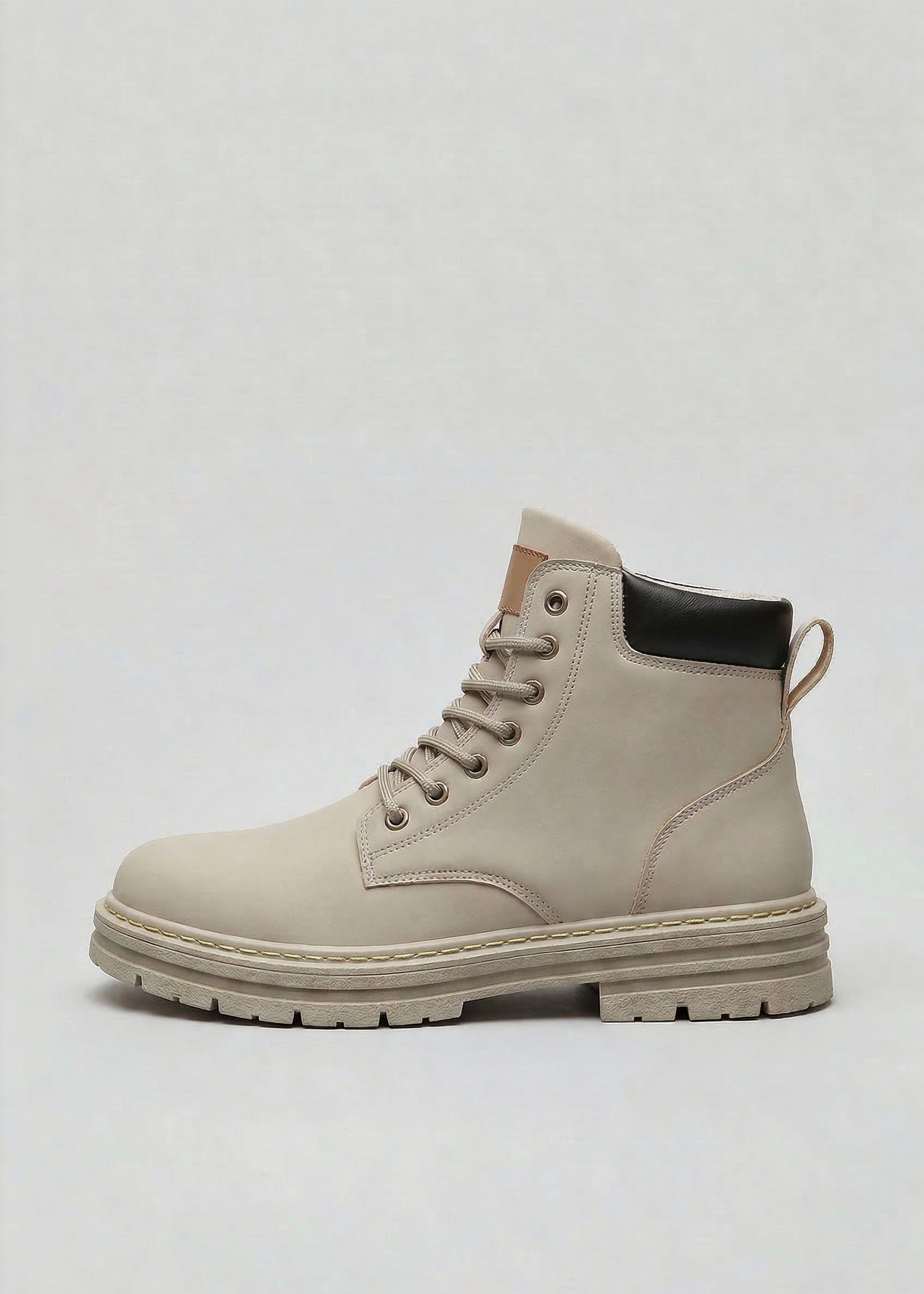 Lace-Up Chunky Sole Boots for Men