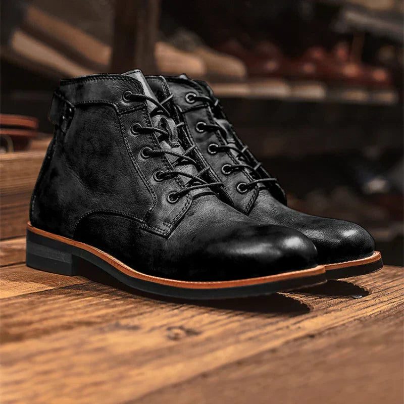 Lace-Up Closed Toe Boots for Men 