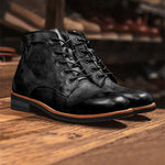 Lace-Up Closed Toe Boots for Men 