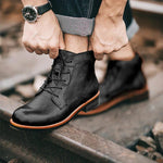Lace-Up Closed Toe Boots for Men - View 5