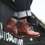 Lace-Up Closed Toe Boots for Men - View 6