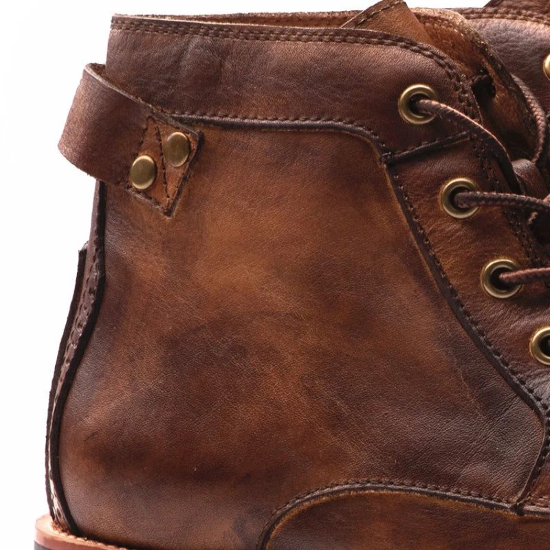 Lace-Up Closed Toe Boots for Men - View 8