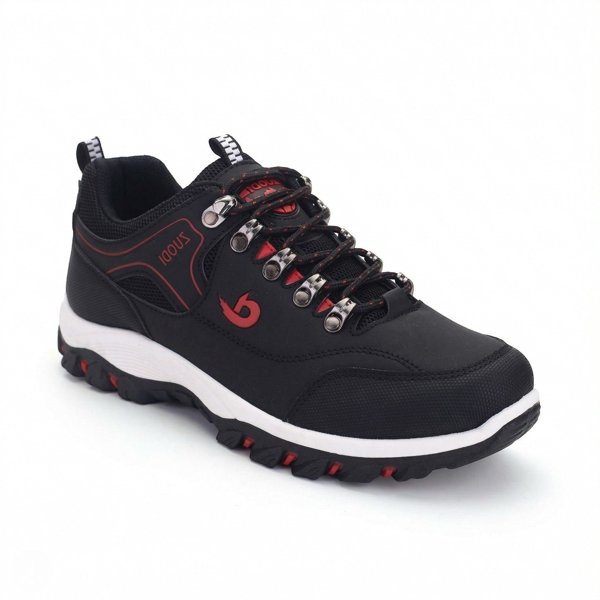 Lace-Up Hiking Trainers for Men - Black