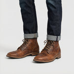 Lace-Up Leather Ankle Boots for Men - View 2
