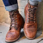 Lace-Up Leather Ankle Boots for Men - View 3