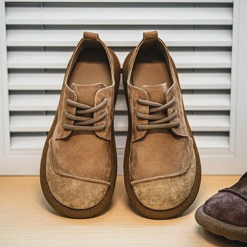 Lace-Up Leather Oxford Shoes for Men