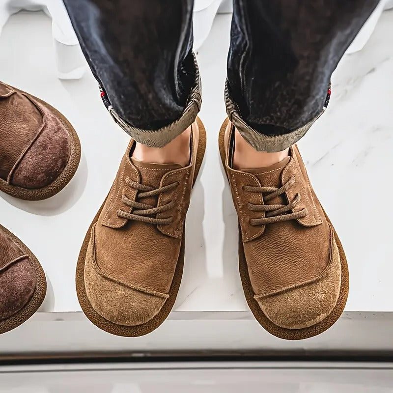 Lace-Up Leather Oxford Shoes for Men - View 10
