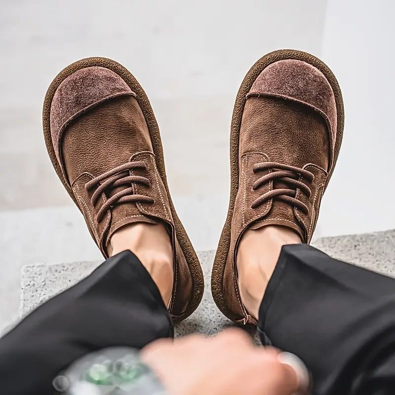 Lace-Up Leather Oxford Shoes for Men - View 4