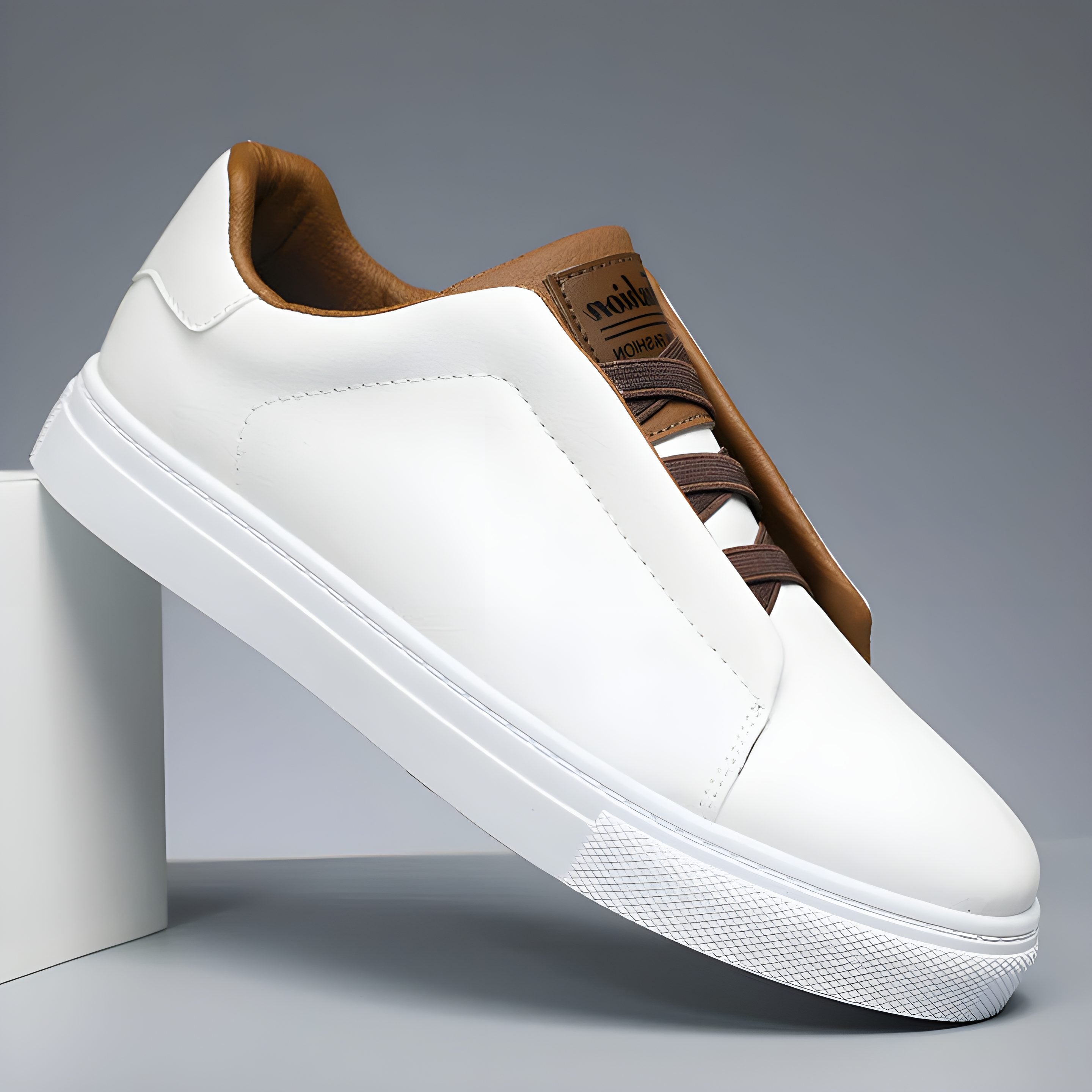 Lace-Up Leather Trainers for Men 