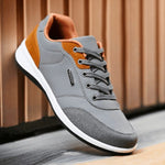 Lace-Up Lightweight Trainer Sneakers for Men - Stone Gray