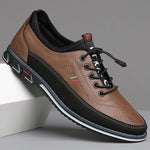Lace-Up Low-Top Trainers for Men - Dark Brown