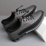 Lace-Up Low-Top Trainers for Men - Grey