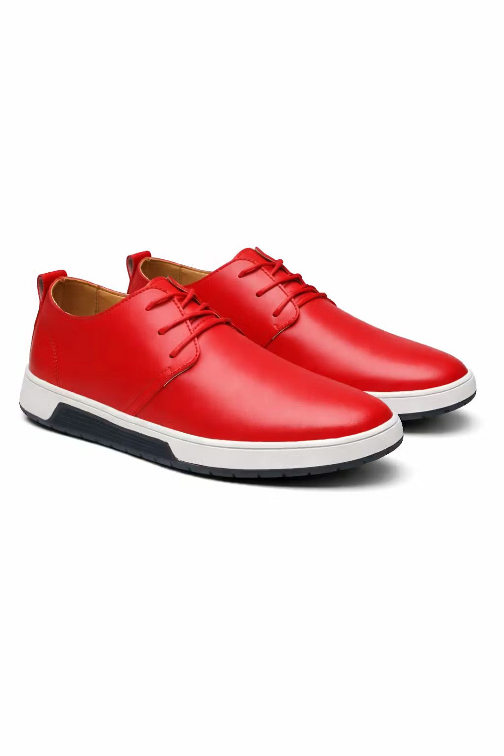 Lace-Up Oxford Casual Shoe for Men - Rood