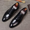 Pointed Toe Lace-Up Oxford Shoes for Men - Noir