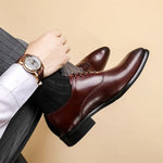 Pointed Toe Lace-Up Oxford Shoes for Men - View 3