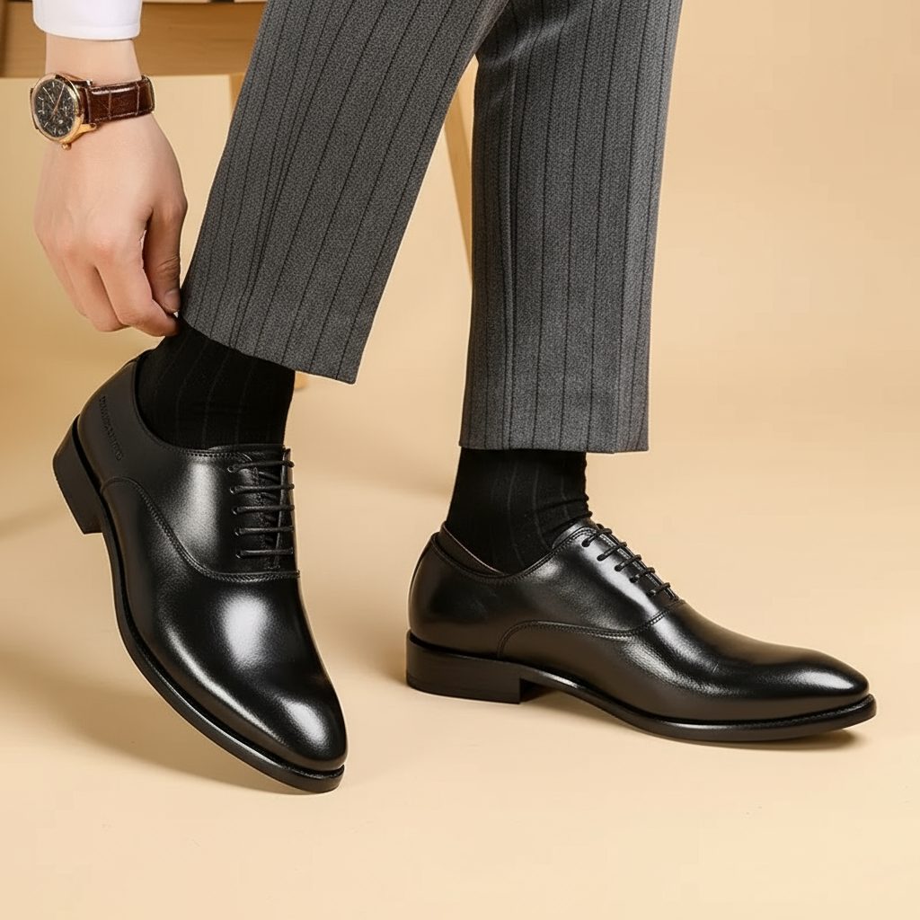 Pointed Toe Lace-Up Oxford Shoes for Men - View 6