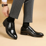 Pointed Toe Lace-Up Oxford Shoes for Men - View 6