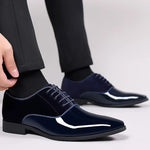 Lace-Up Patent Dress Shoes for Men - View 3