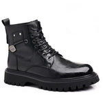 Lace-Up Platform Boots for Men