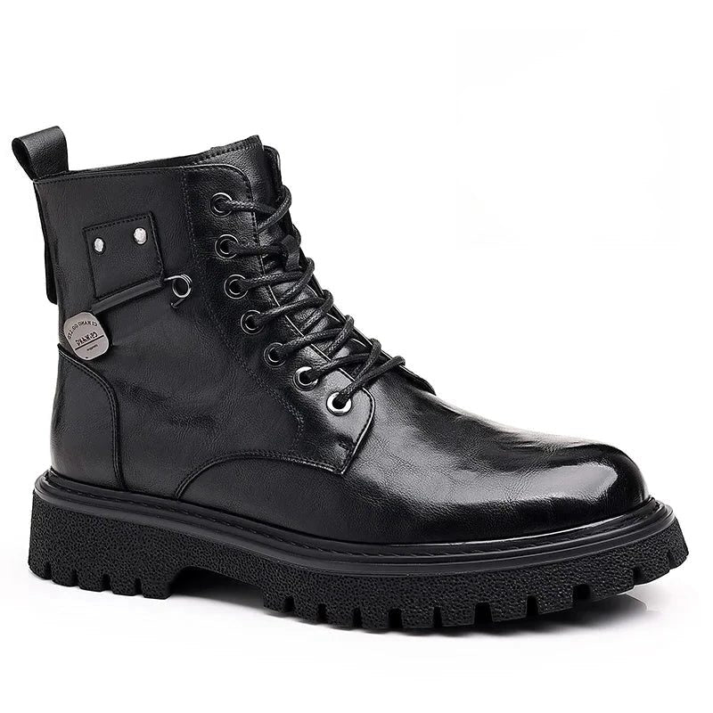 Lace-Up Platform Boots for Men