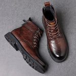 Lace-Up Platform Boots for Men