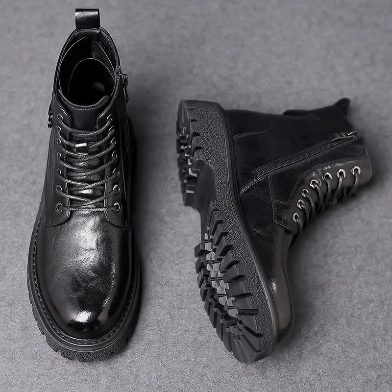 Lace-Up Platform Boots for Men - View 7