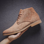 Lace-Up Pointed Toe Chukka Boots for Men