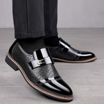 Lace-Up Pointed Toe Derby Shoes for Men - View 5