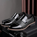 Lace-Up Pointed Toe Derby Shoes for Men - View 7