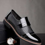Lace-Up Pointed Toe Derby Shoes for Men - View 9