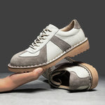 Lace-Up Suede Contrast Trainers for Men - View 2
