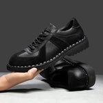 Lace-Up Suede Contrast Trainers for Men - View 4
