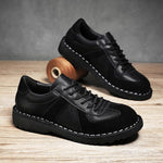 Lace-Up Suede Contrast Trainers for Men - View 5
