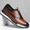Laceless Leather Brogue Sneaker for Men