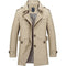 Lapel Collar Trench Coat for Men - Beige