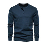 Long Sleeve Henley Shirt for Men