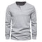 Long Sleeve Henley Shirt for Men - Lichtgrijs