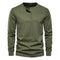 Long Sleeve Henley Shirt for Men - Groen