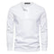 Long Sleeve Henley Shirt for Men - Wit