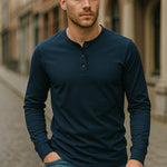 Long Sleeve Henley Shirt for Men - View 9